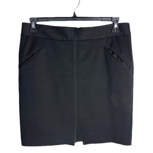Express Black Classic Pencil skirt with pockets and back slit size 10